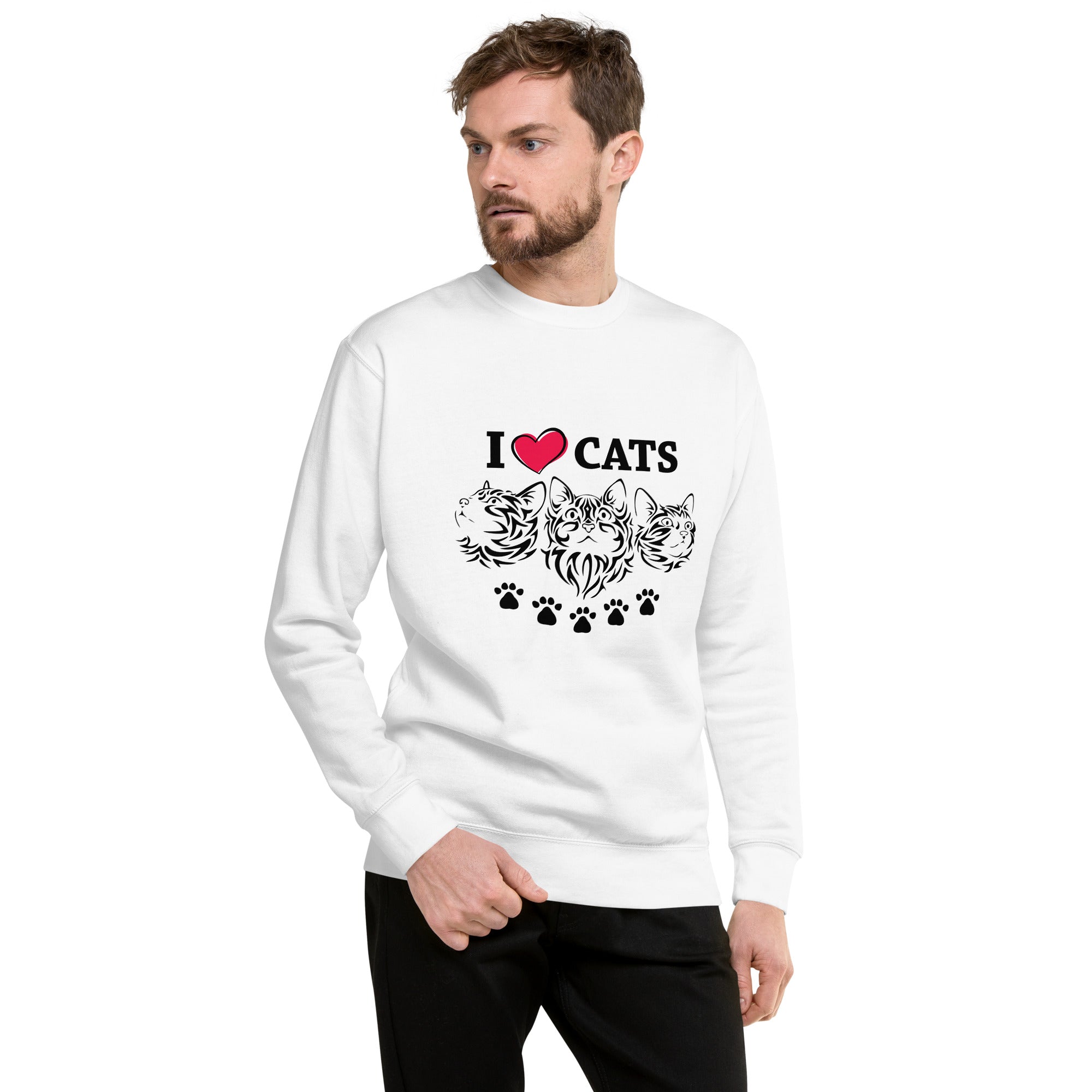 I LOVE CATS - Unisex Premium Sweatshirt