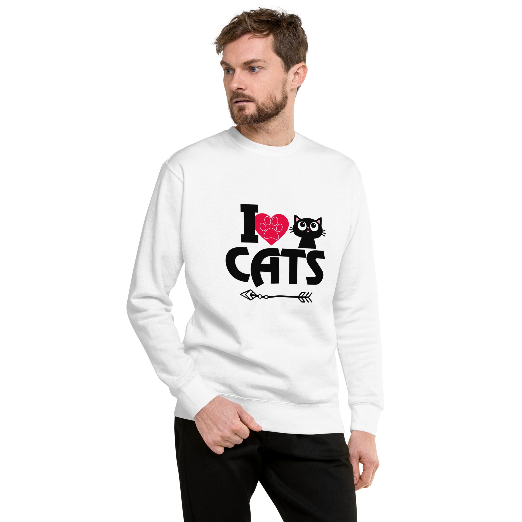 I LOVE CATS - Unisex Premium Sweatshirt