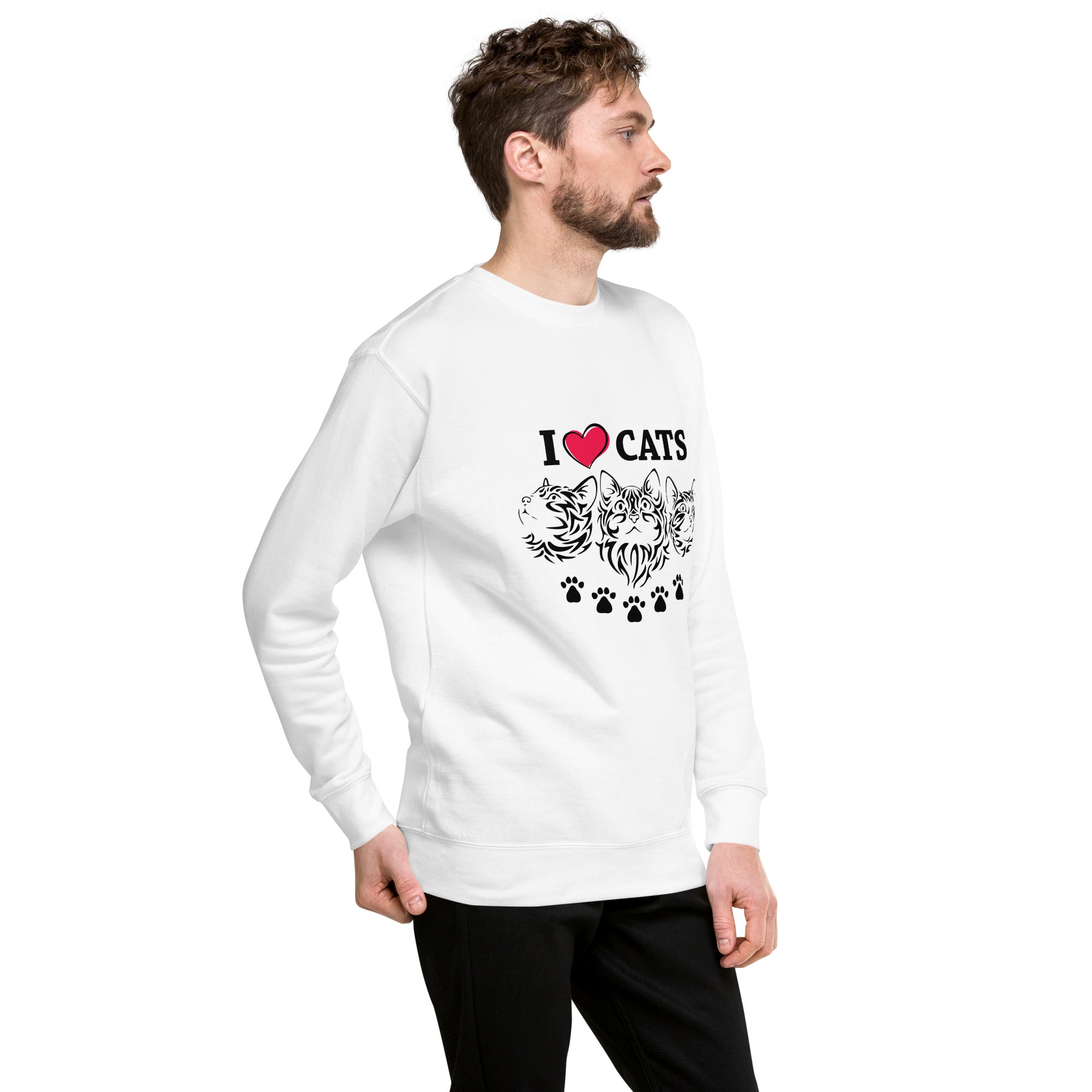 I LOVE CATS - Unisex Premium Sweatshirt