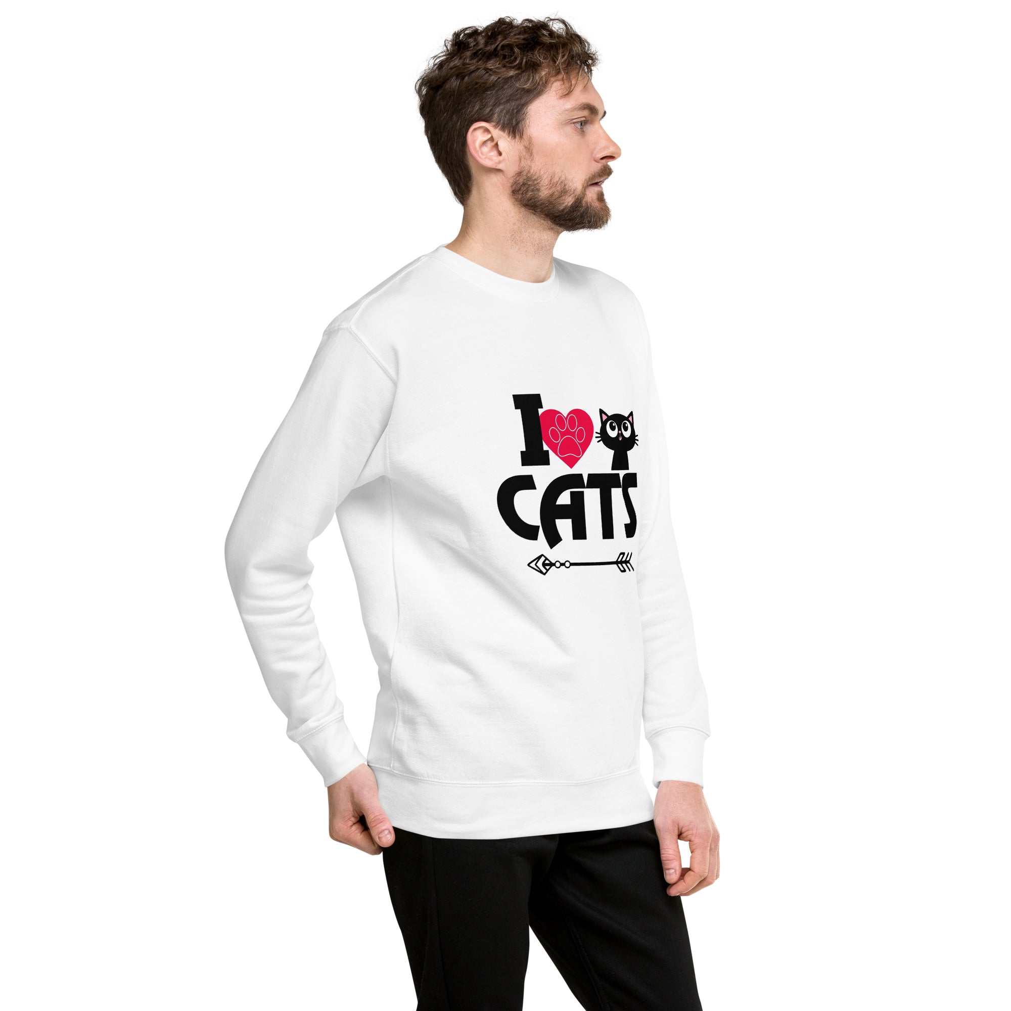 I LOVE CATS - Unisex Premium Sweatshirt