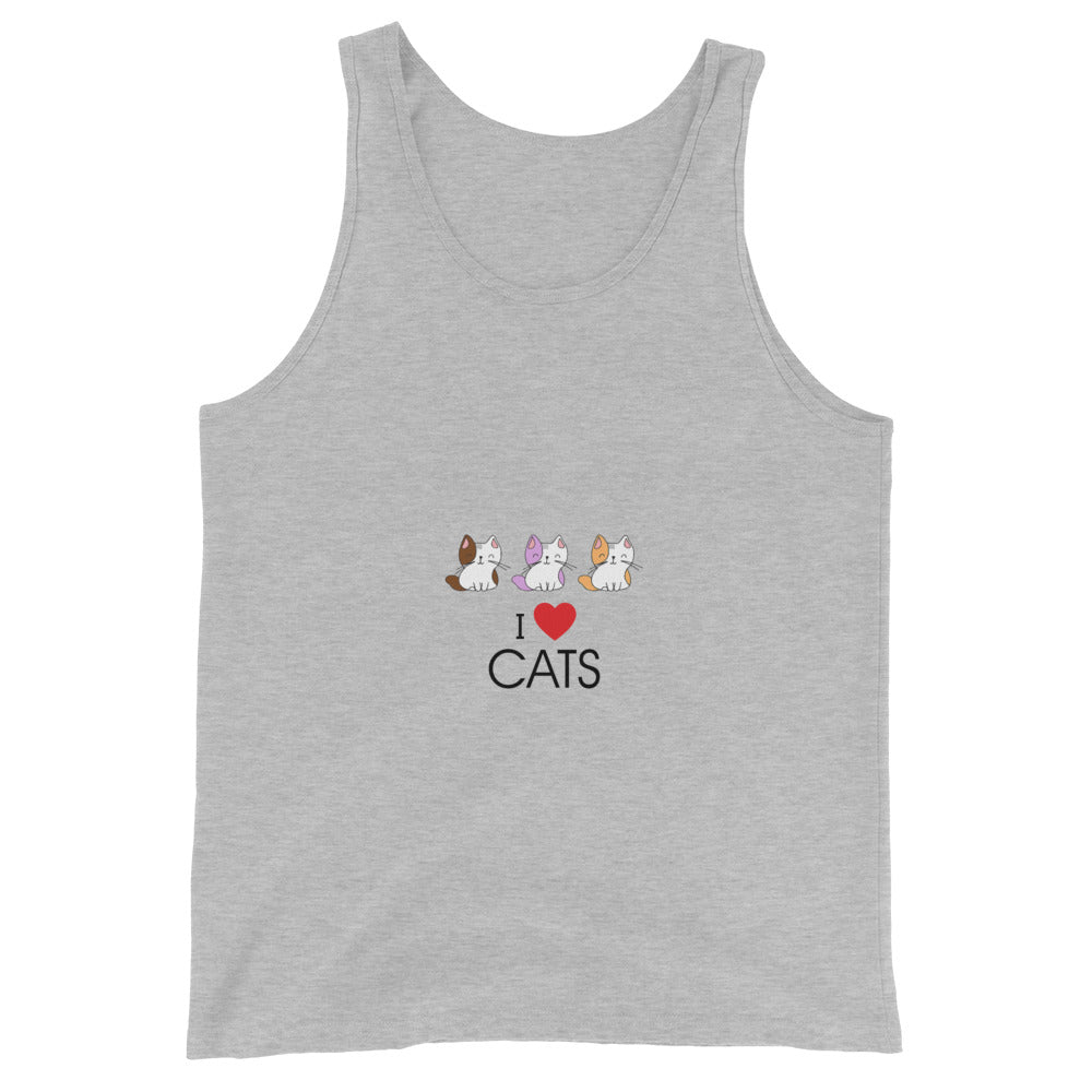 I LOVE CATS- Unisex Tank Top