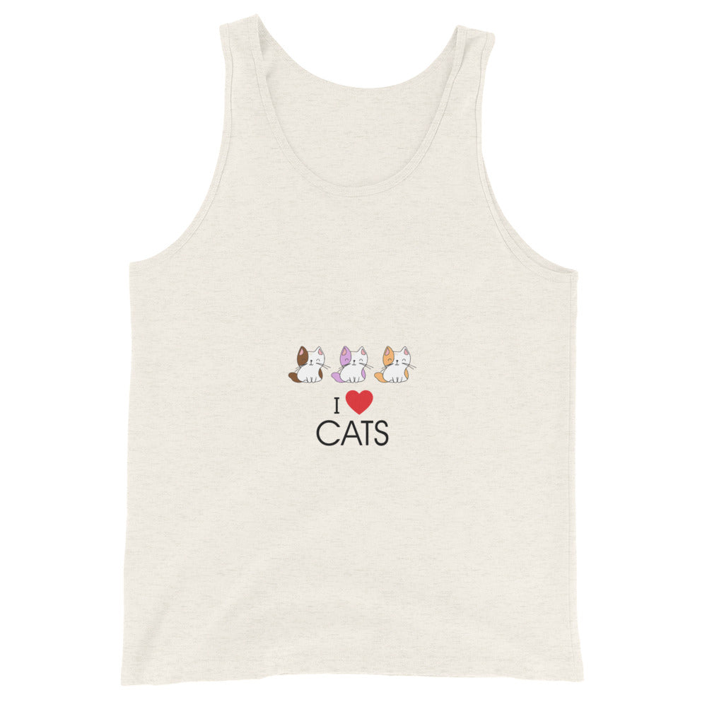 I LOVE CATS- Unisex Tank Top