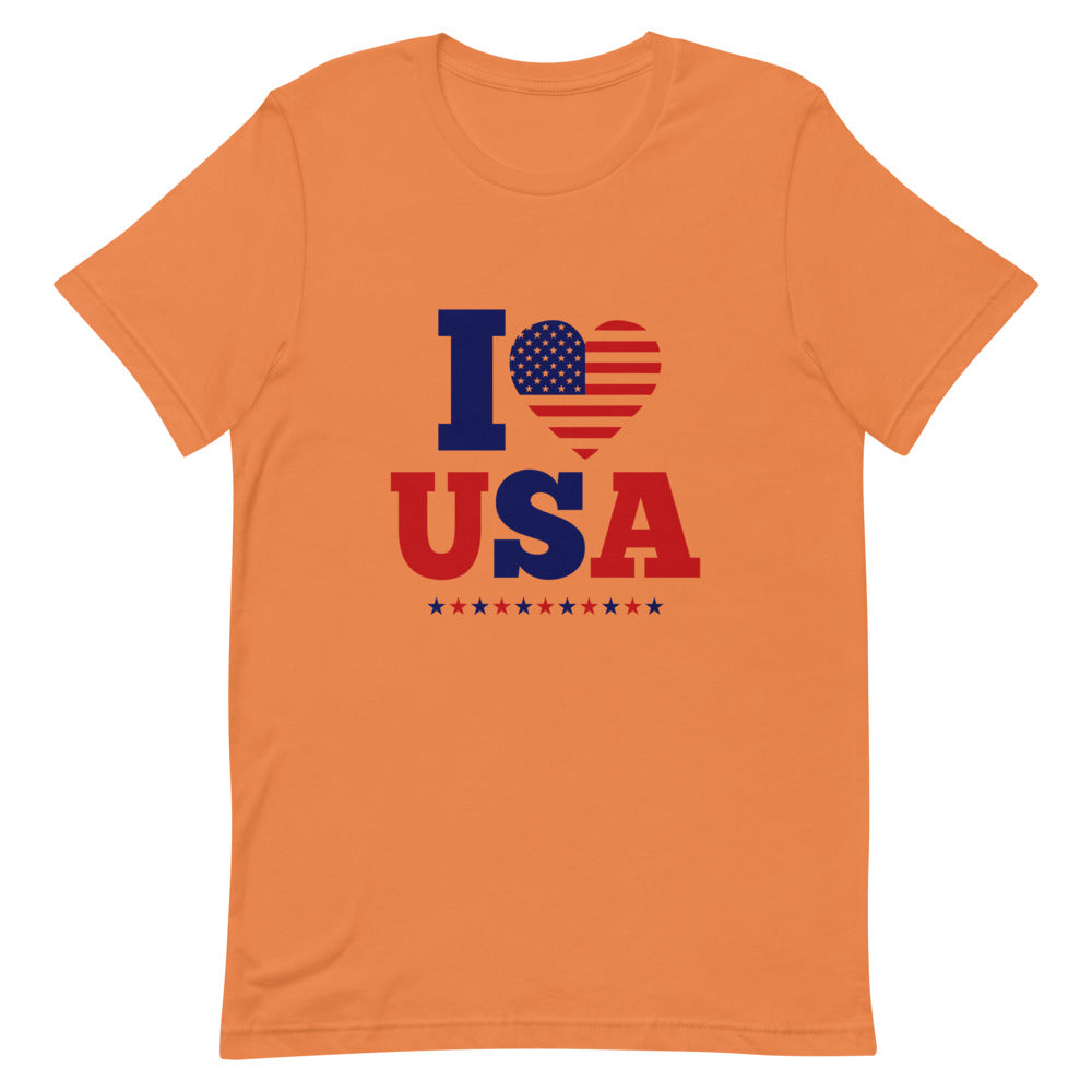 I LOVE USA - Unisex Short-Sleeve T-Shirt