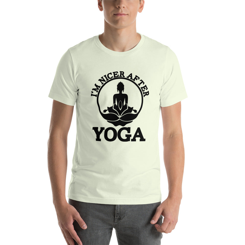 I'M NICER AFTER YOGA - Unisex t-shirt