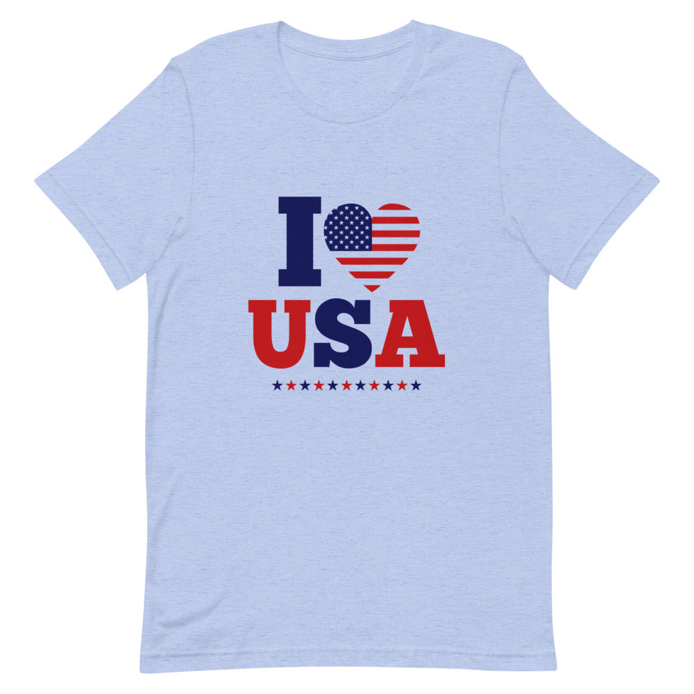 I LOVE USA - Unisex Short-Sleeve T-Shirt