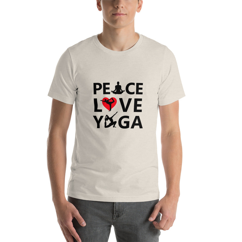 PEACE LOVE YOGA - Unisex t-shirt