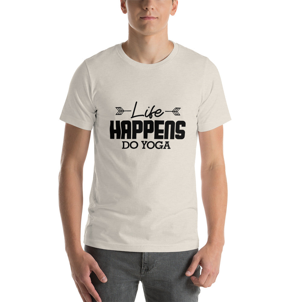 LIFE HAPPENS DO YOGA - Unisex t-shirt