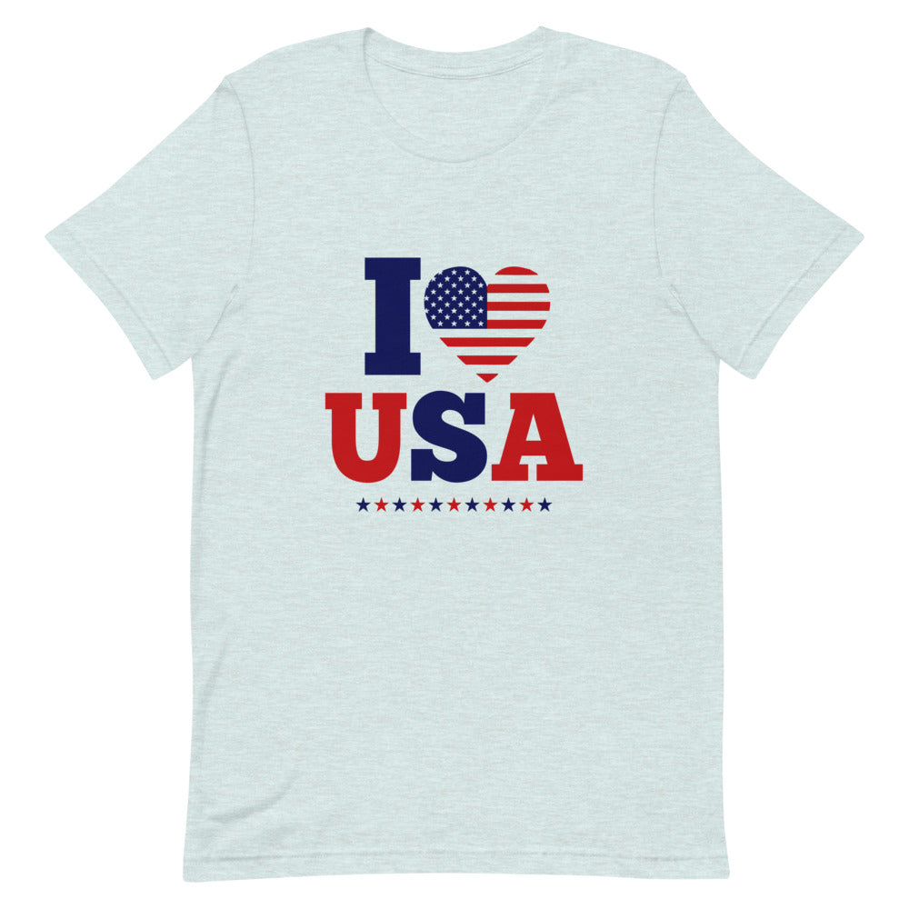 I LOVE USA - Unisex Short-Sleeve T-Shirt