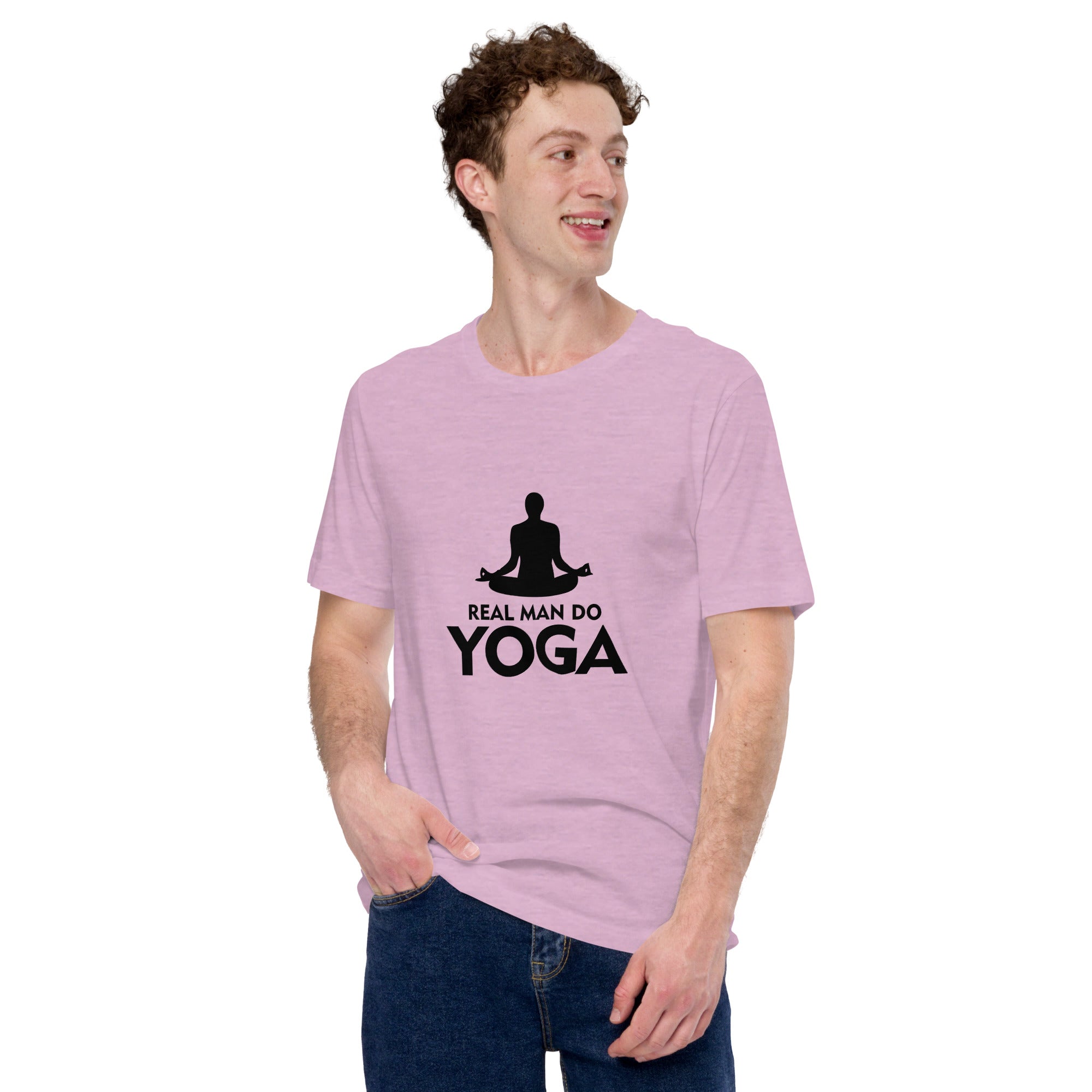 REAL MAN DO YOGA - Unisex t-shirt