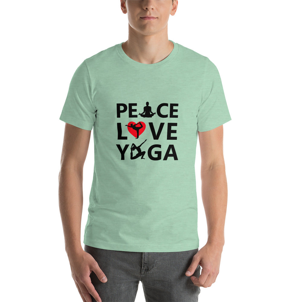 PEACE LOVE YOGA - Unisex t-shirt