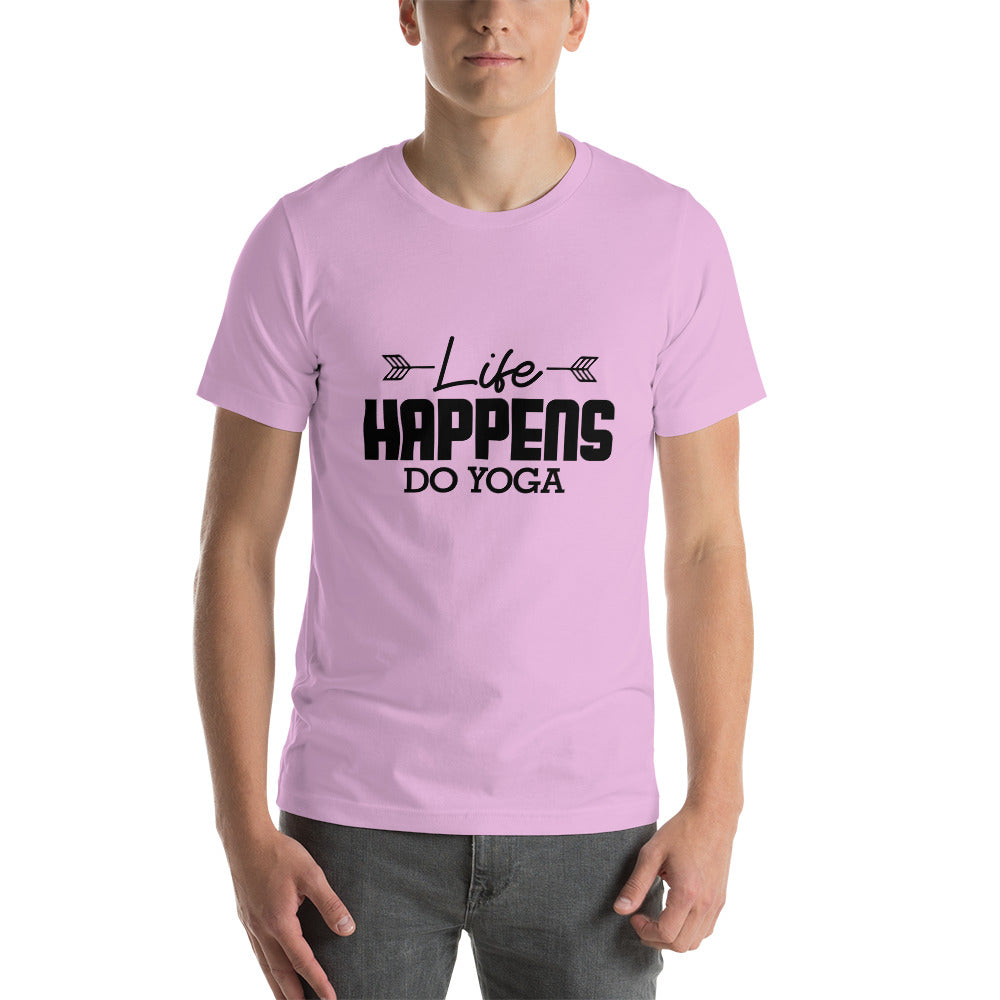 LIFE HAPPENS DO YOGA - Unisex t-shirt
