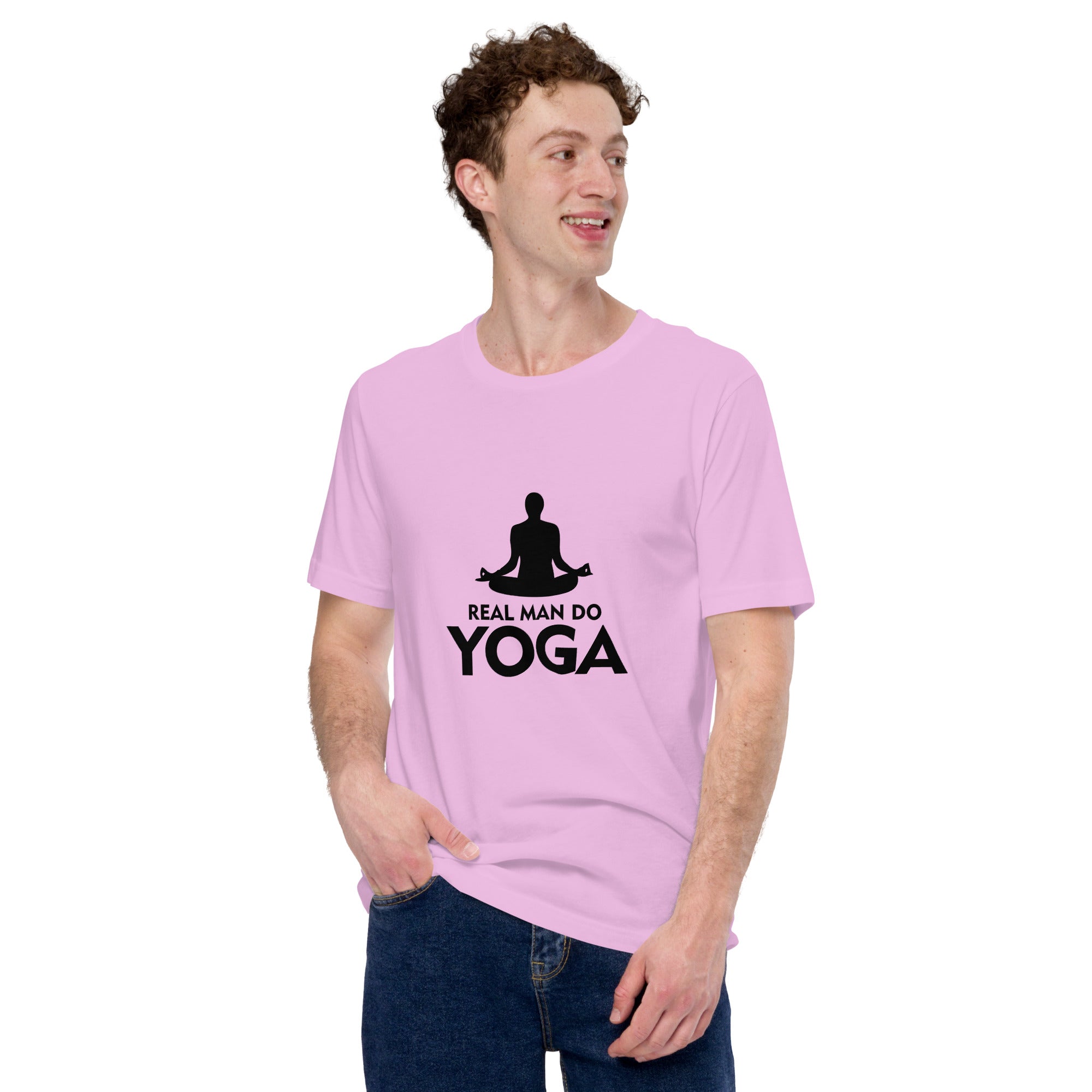 REAL MAN DO YOGA - Unisex t-shirt