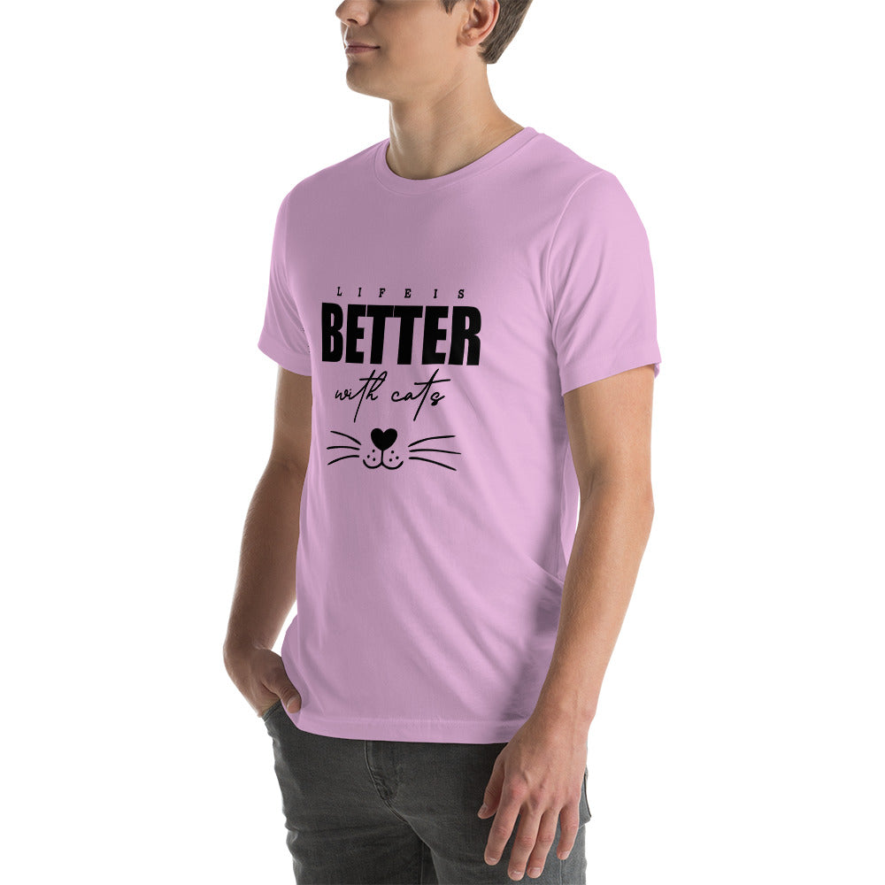 LIFE IS BETTER WITH CATS - Unisex t-shirt