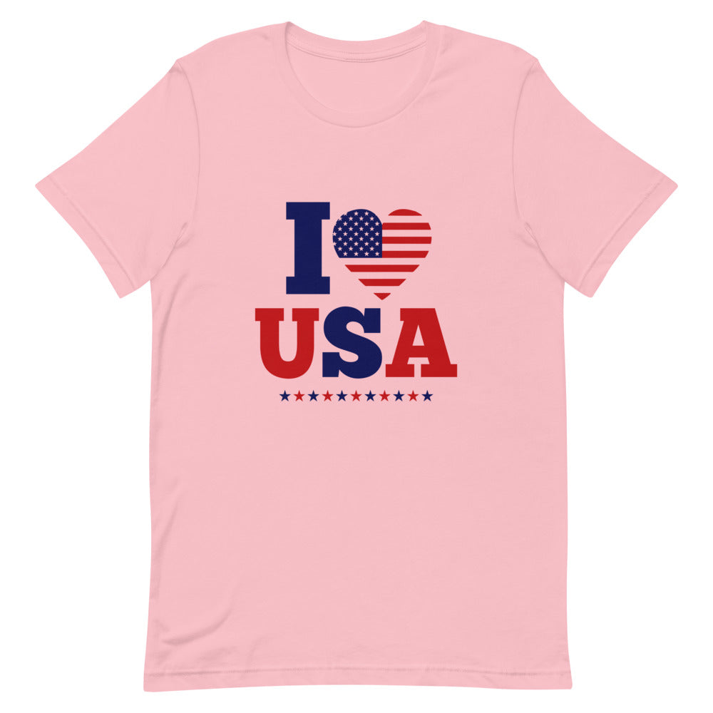 I LOVE USA - Unisex Short-Sleeve T-Shirt