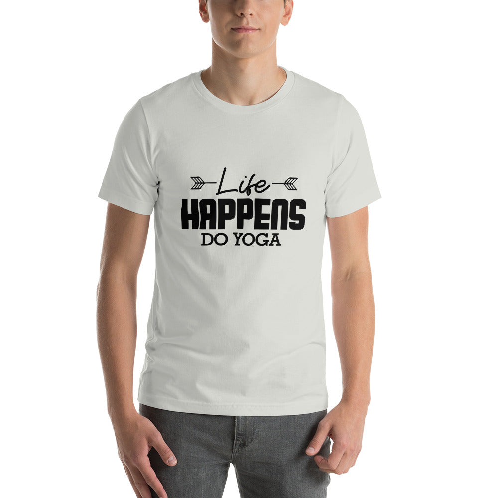 LIFE HAPPENS DO YOGA - Unisex t-shirt