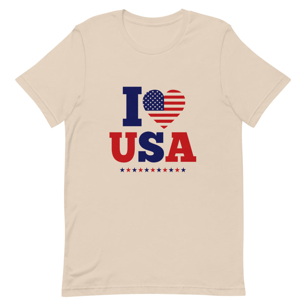 I LOVE USA - Unisex Short-Sleeve T-Shirt