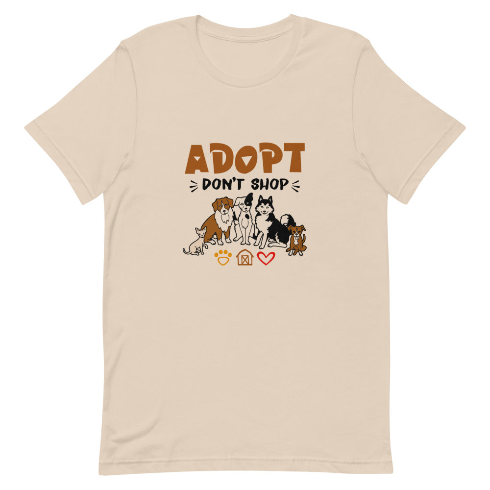 ADOPT DON'T SHOP - Unisex Short-Sleeve T-Shirt