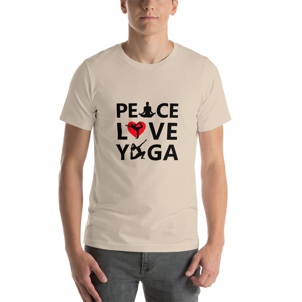 PEACE LOVE YOGA - Unisex t-shirt