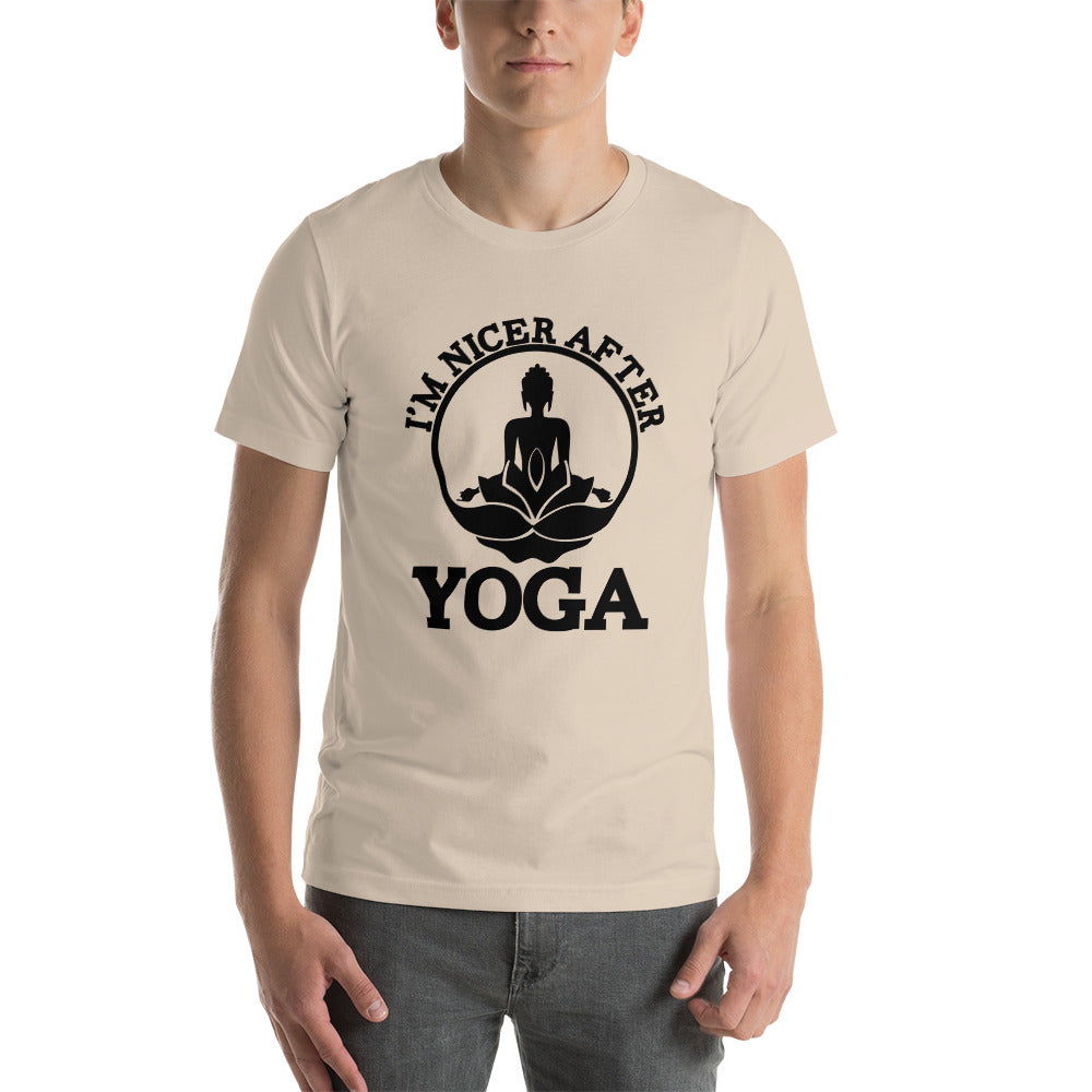 I'M NICER AFTER YOGA - Unisex t-shirt