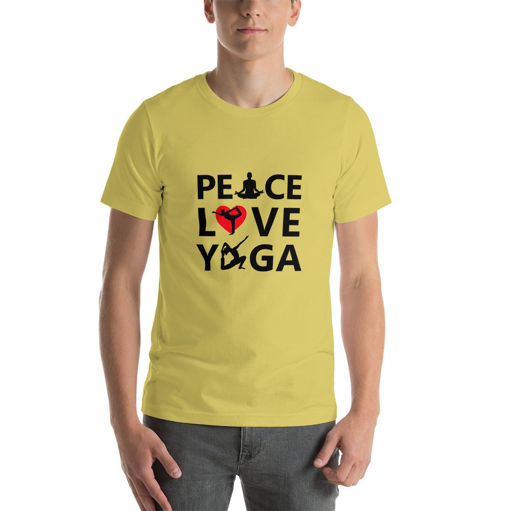 PEACE LOVE YOGA - Unisex t-shirt
