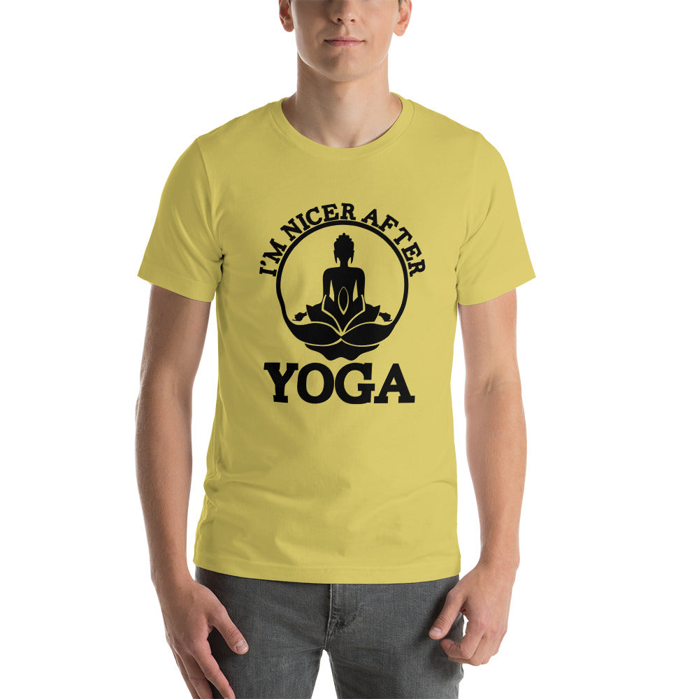 I'M NICER AFTER YOGA - Unisex t-shirt