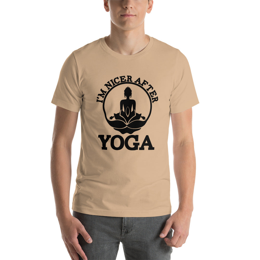 I'M NICER AFTER YOGA - Unisex t-shirt