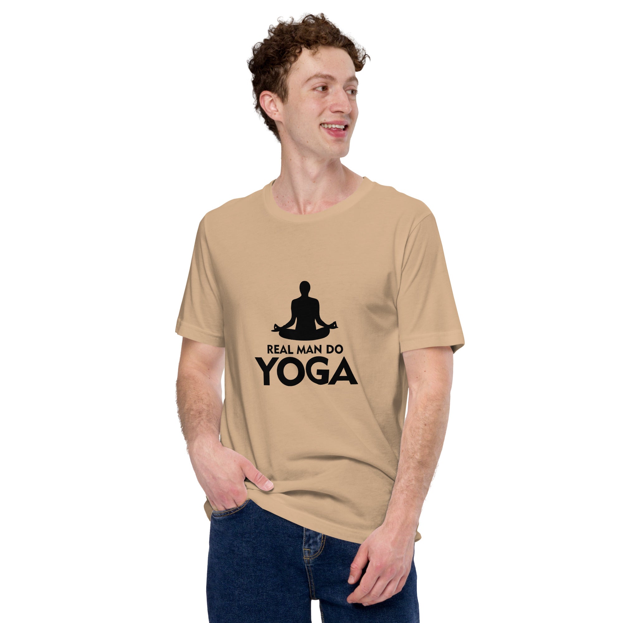 REAL MAN DO YOGA - Unisex t-shirt