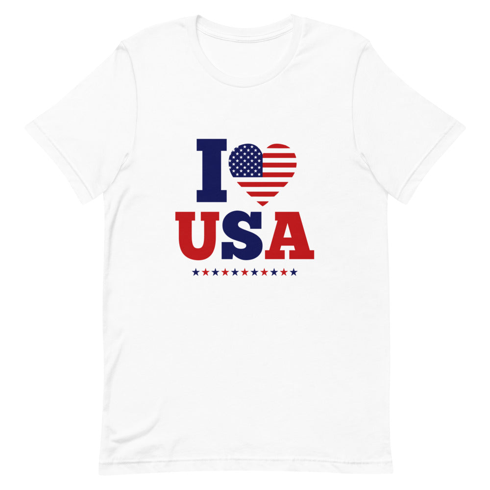I LOVE USA - Unisex Short-Sleeve T-Shirt