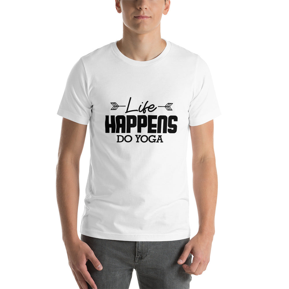 LIFE HAPPENS DO YOGA - Unisex t-shirt