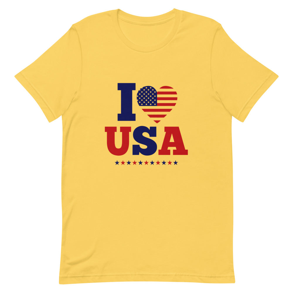 I LOVE USA - Unisex Short-Sleeve T-Shirt