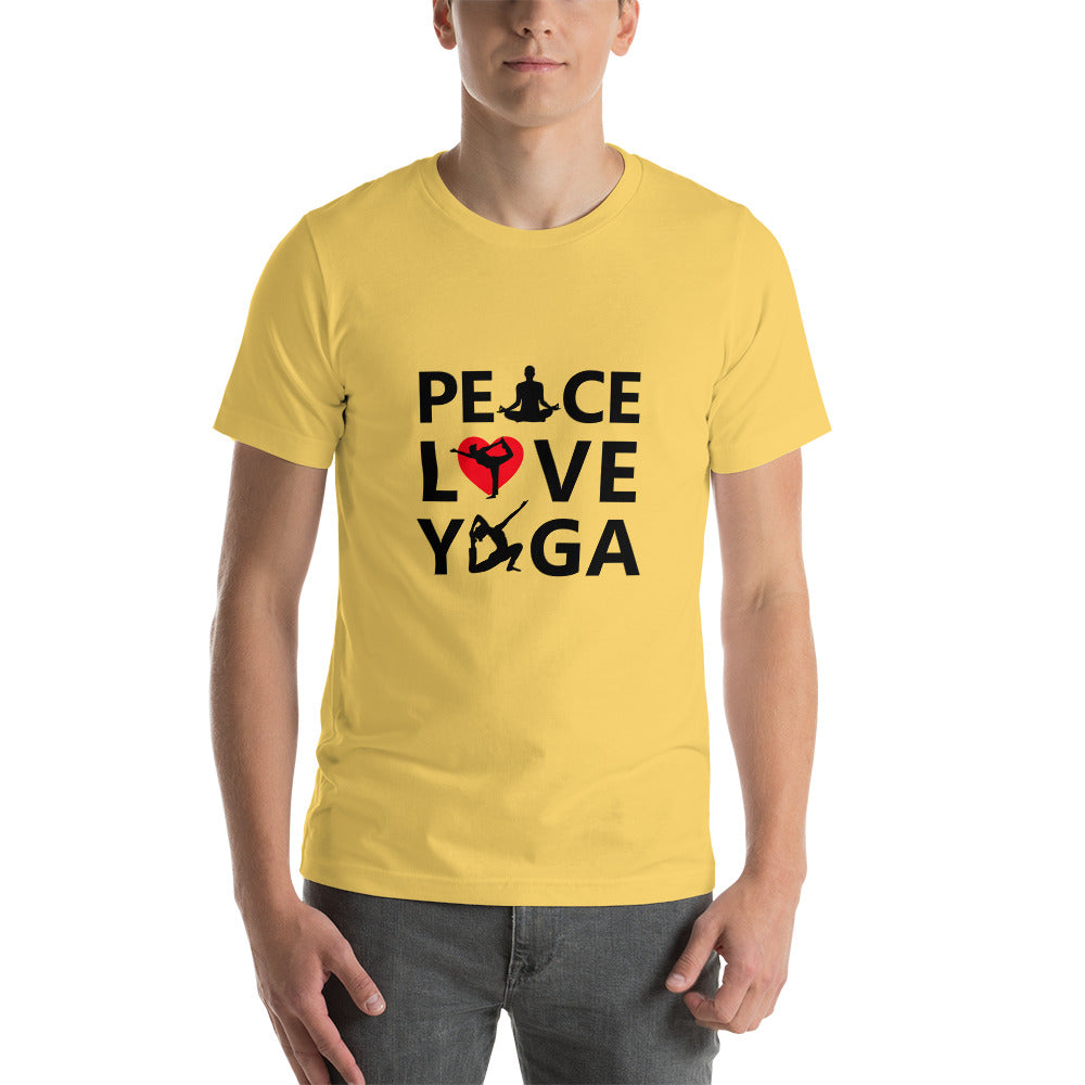 PEACE LOVE YOGA - Unisex t-shirt