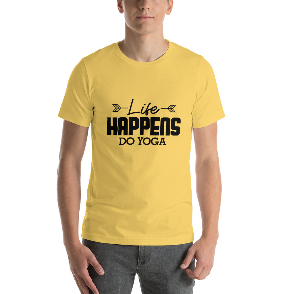LIFE HAPPENS DO YOGA - Unisex t-shirt