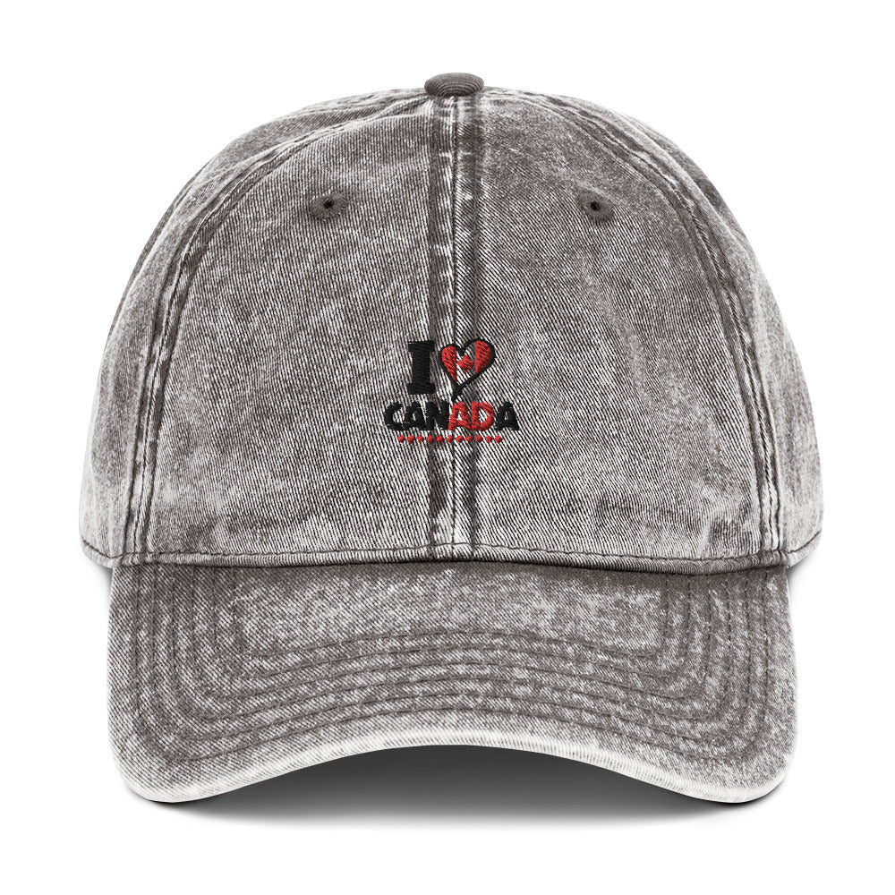 I LOVE CANADA - Vintage cotton Twill Cap