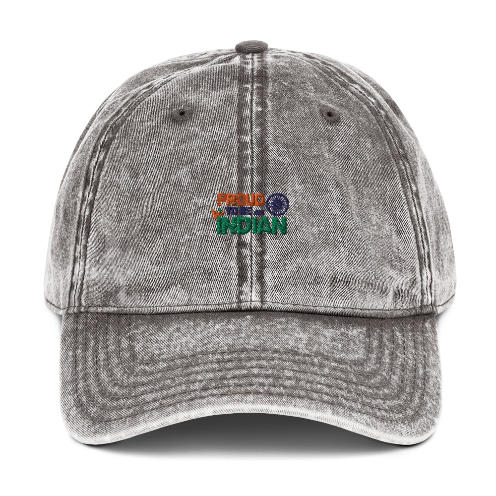 PROUD TO BE AN INDIAN - Vintage cotton Twill Cap