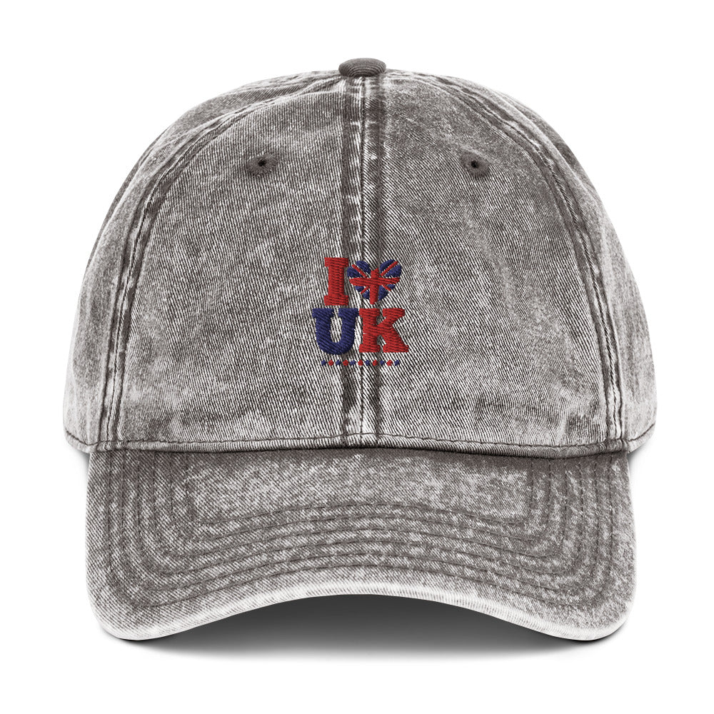 I LOVE UK - Vintage cotton Twill Cap