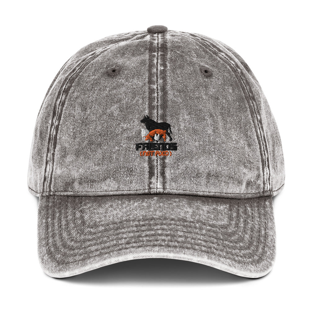 FRIENDS NOT FOOD - Vintage cotton Twill Cap