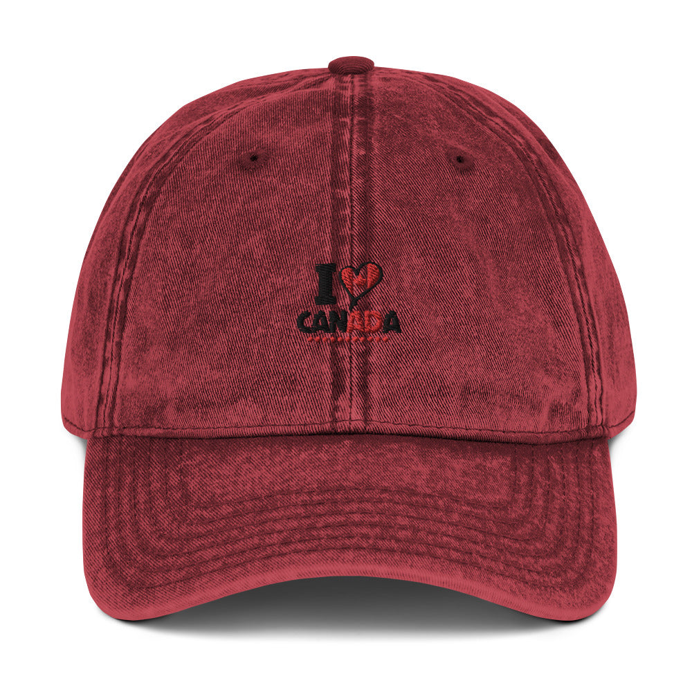 I LOVE CANADA - Vintage cotton Twill Cap