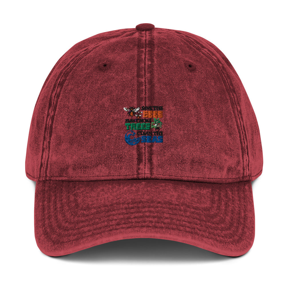 SAVE THE BEES - Vintage cotton Twill Cap