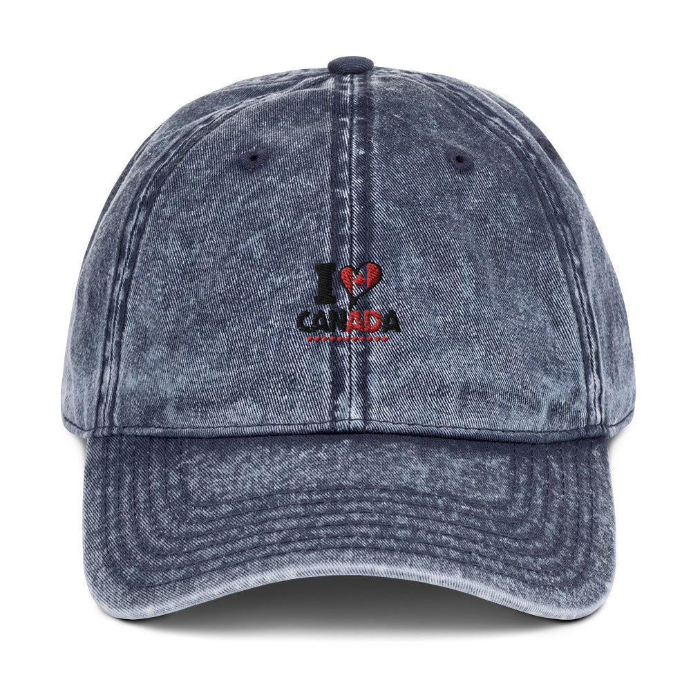 I LOVE CANADA - Vintage cotton Twill Cap