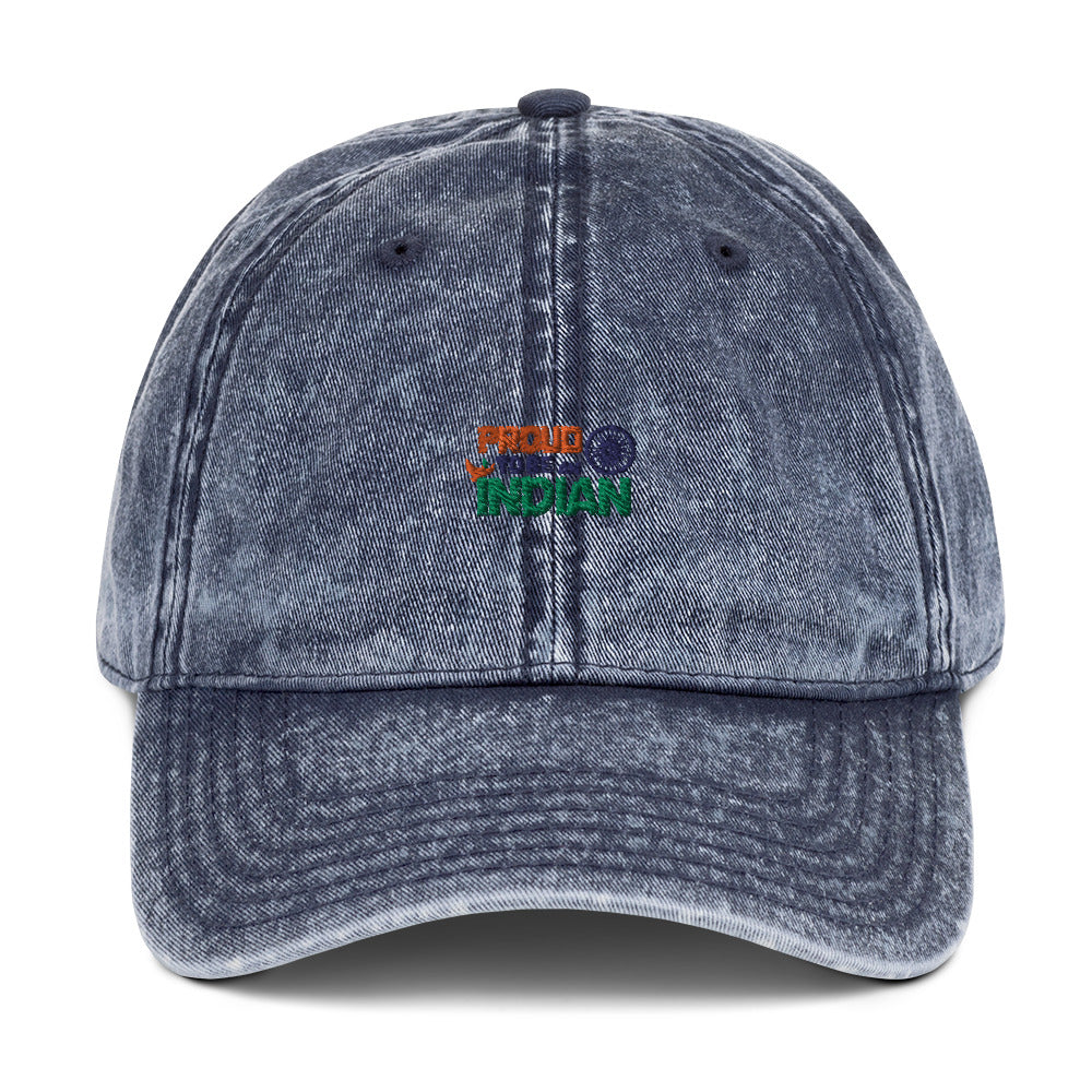 PROUD TO BE AN INDIAN - Vintage cotton Twill Cap
