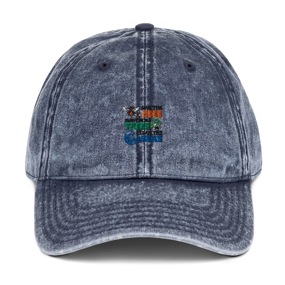 SAVE THE BEES - Vintage cotton Twill Cap