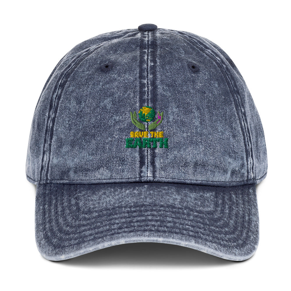 SAVE THE EARTH - Vintage cotton Twill Cap