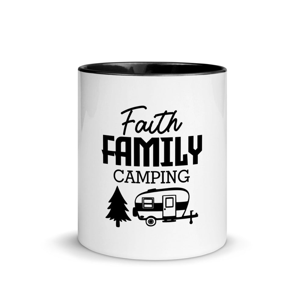 Family Camping- Mug with Color Inside