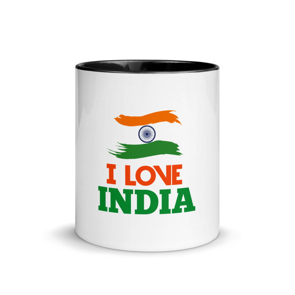 I LOVE INDIA - Mug with Color Inside