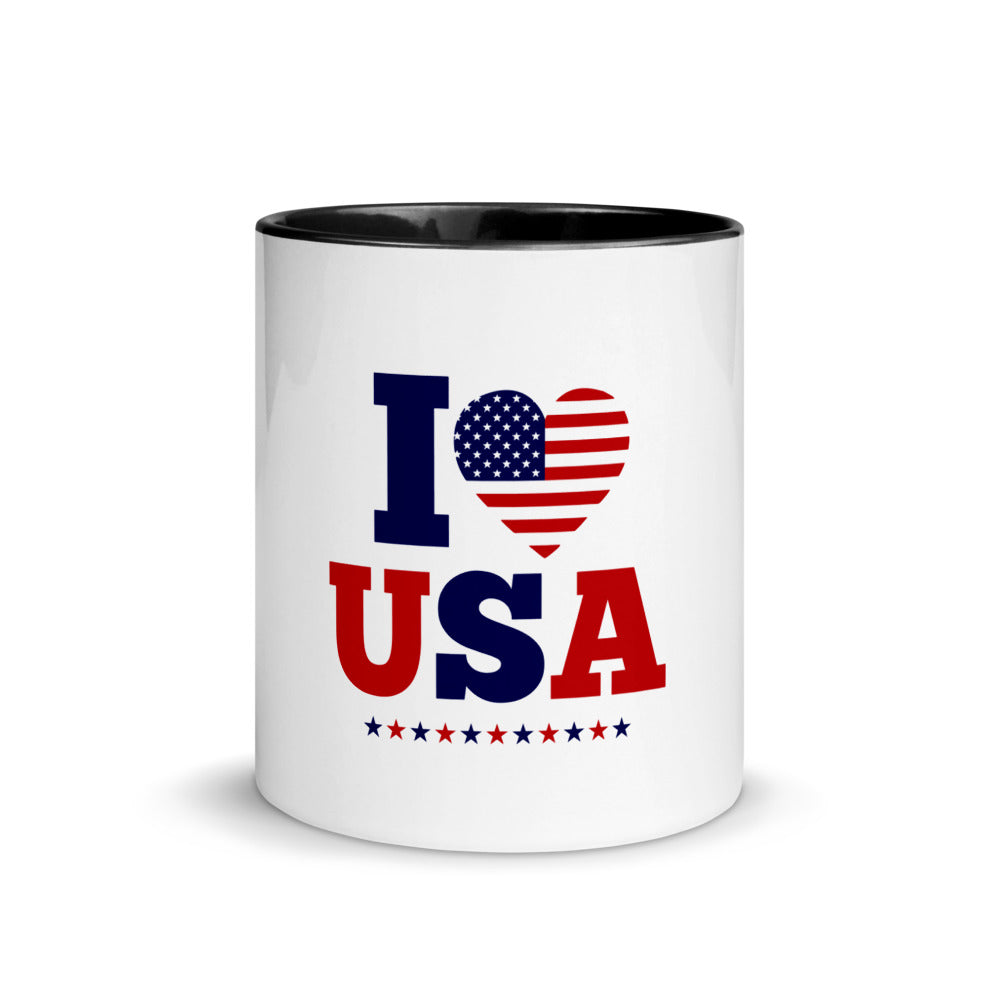 I LOVE USA - Mug with Color Inside