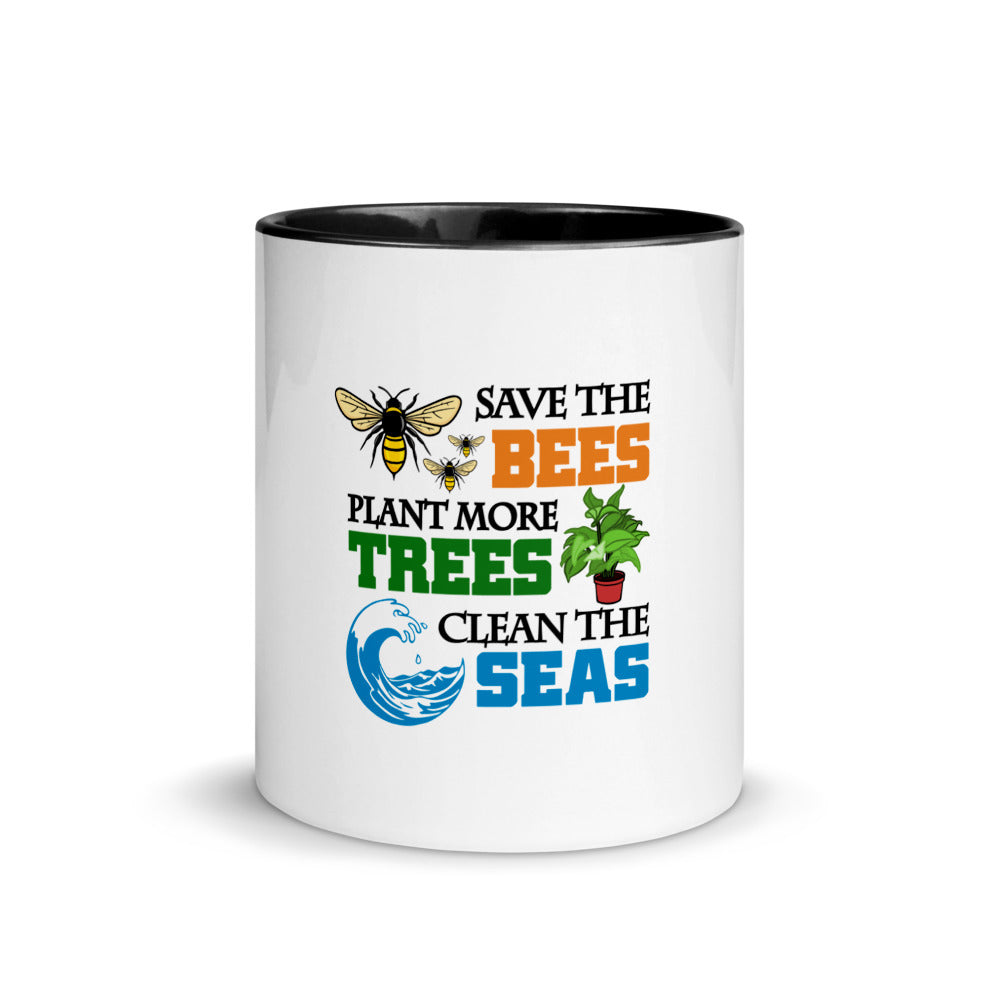 SAVE THE BEES - Mug with Color Inside