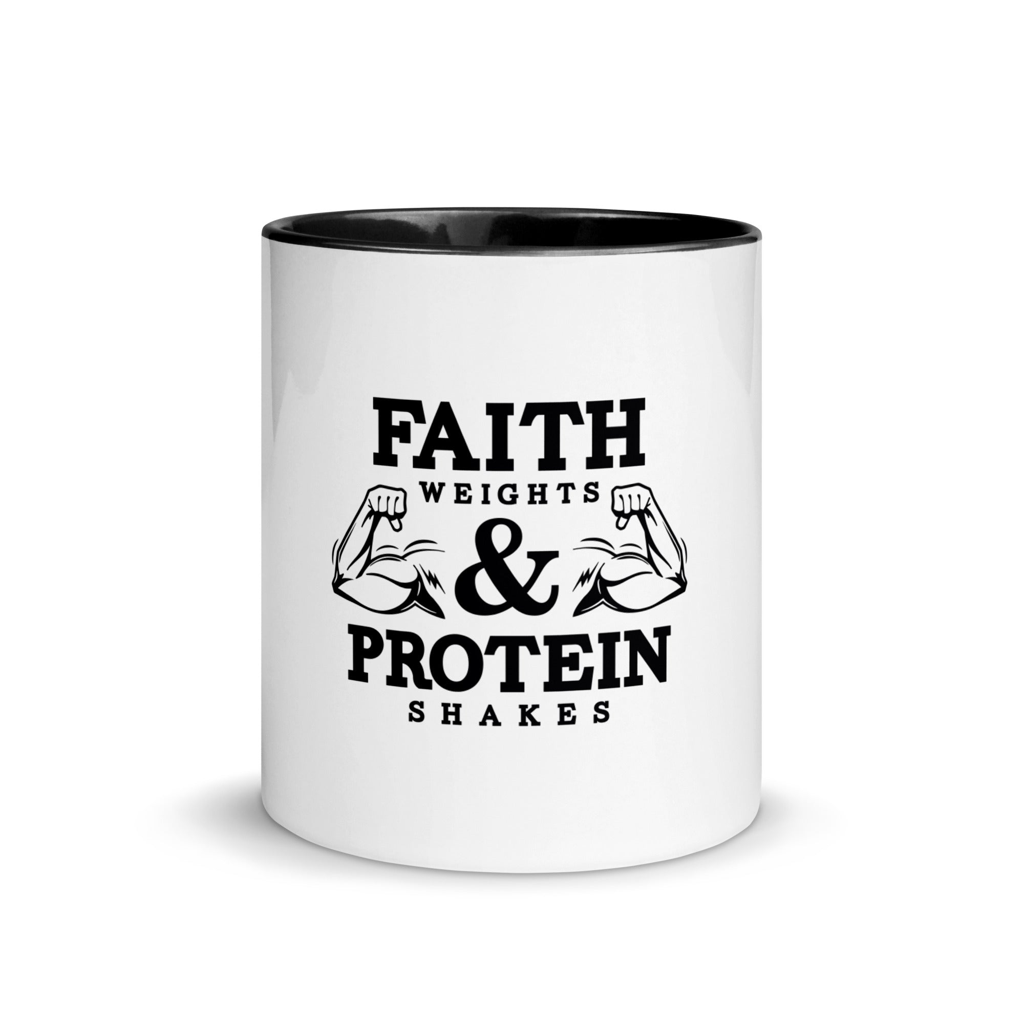 FAITH WEIGHTS & PROTEIN SHAKES - Mug with Color Inside