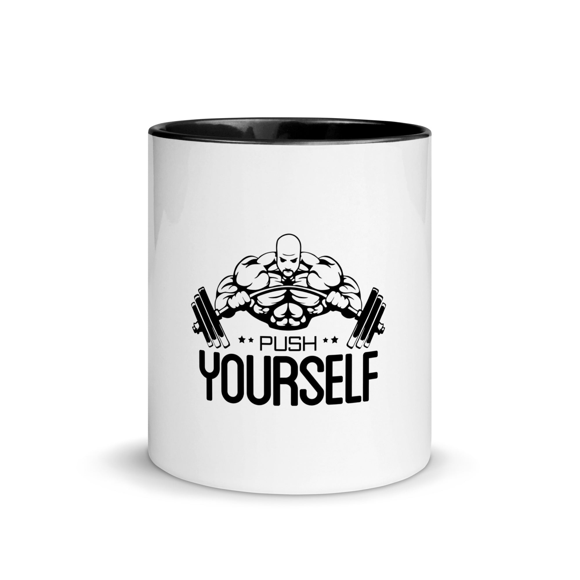 PUSH YOURSELF - Mug with Color Inside