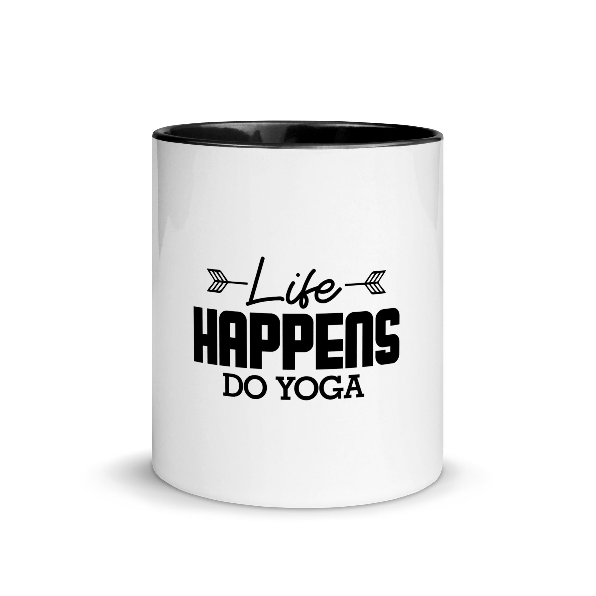 LIFE HAPPENS DO YOGA - Mug with Color Inside