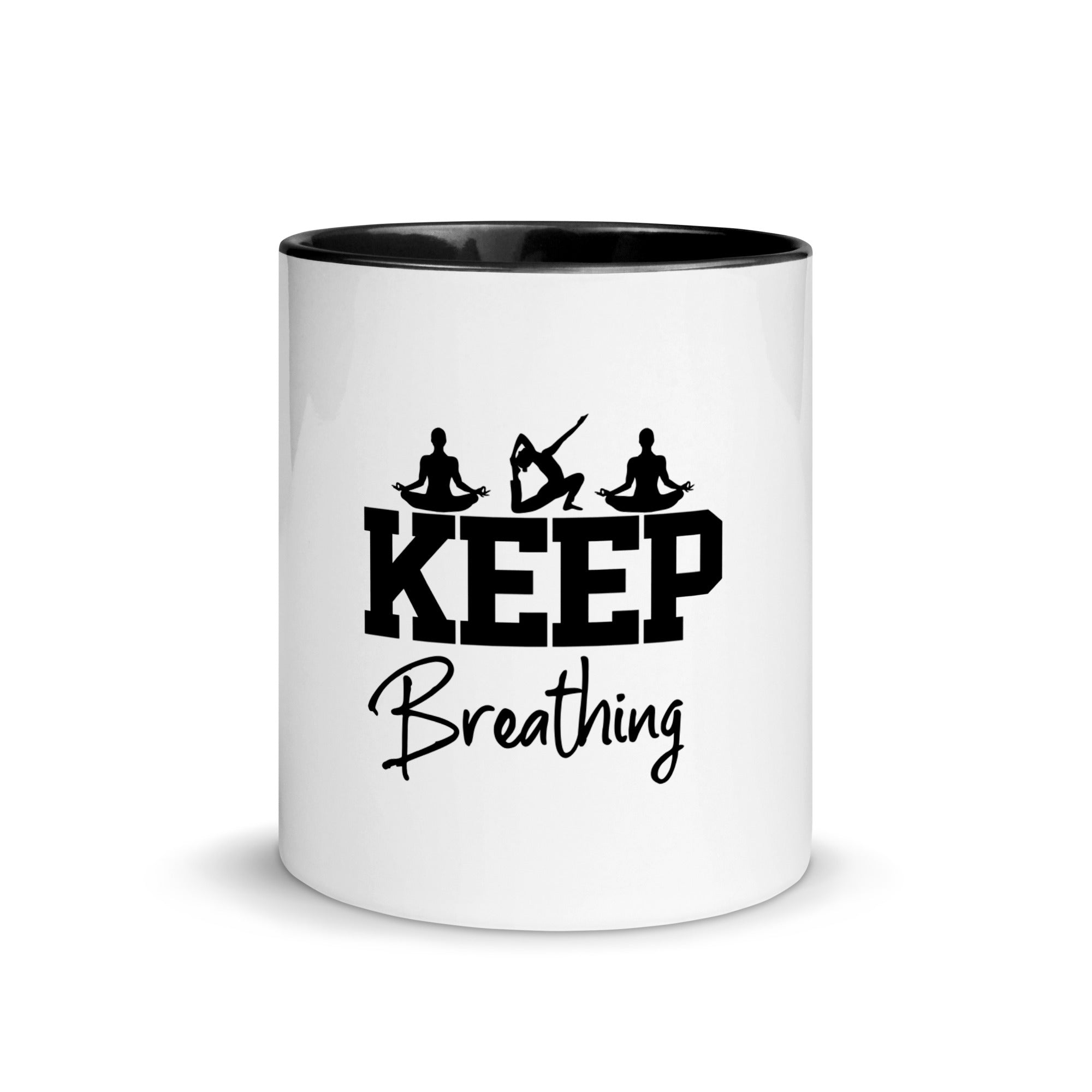 KEEP BREATHING - Mug with Color Inside